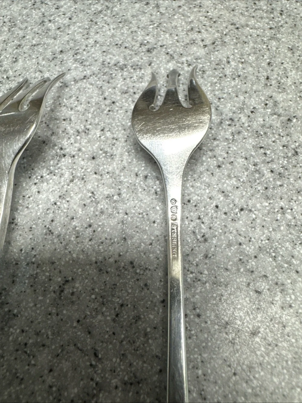 Faneuil By Tiffany Antique Oyster Forks (set of 7) Sterling Silver Monogram